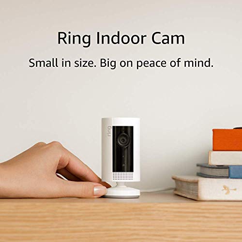 Licensed Refurbished Ring Indoor Cam, Compact Creep-In HD security digital camera with two-attain focus on, Works with Alexa – White