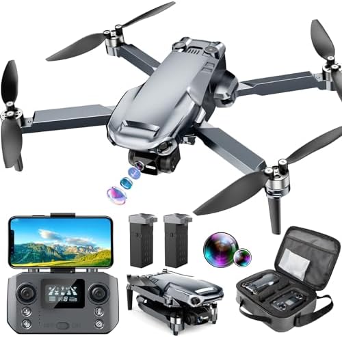 Drone with 4K Camera RC Quadcopter for Adults, 1640ft Prolonged Fluctuate Video Transmission, 3-Axis Gimbal, 46Mins Flight Time GPS Auto Return and Practice Me, Circle Wing, Waypoint Wing, Altitude Preserve