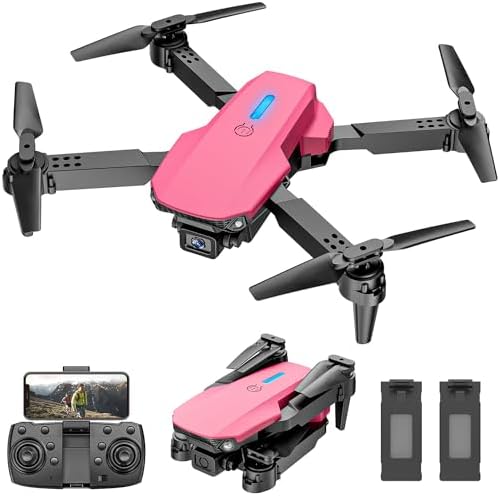 Drone for Younger folk 8-12, 13-15, Drone with Digicam, Foldable Far-off Maintain a watch on Quadcopter with Altitude Retain, Gestures Selfie, One Key Originate up, 360° Flips, 2 Batteries, Toy Affords for Boys Ladies (Red)