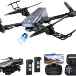 DROCON Drone with Camera for Adults ,1080P HD Adjustable WIFI FPV Drone for Children Newcomers,RC Mini Drone Toys Items with Altitude Put,360°Flip ,Headless,Gestures Selfie,3 Tempo Mode, 2 Batteries with Carrying Secure