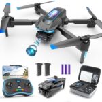 Dwi Dowellin Mini Drone with 1080P HD FPV Digicam,Foldable Carrying Case,2 Batteries,Headless,3D Flips,One Key Commence,Toys Gifts for Early life, Adults, newbie