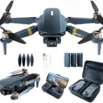 Brushless Sizable Endurance Foldable Drone with Camera for Newbies– 60+ min Flight Time, WiFi FPV Quadcopter with 120°Vast-Perspective 1080P HD Camera, Optical Float Positioning, Note Me, Twin Cameras(3 Batteries)