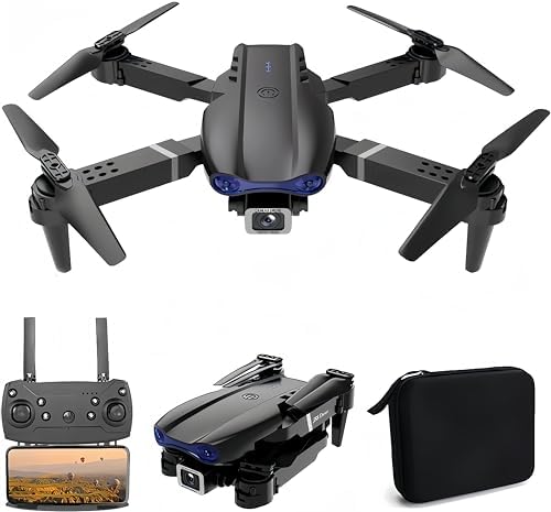 Drone with 1080P Dual HD Digicam – 2024 Upgradded RC Quadcopter for Adults and Kids, WiFi FPV RC Drone for Newbies Dwell Video HD Wide Perspective RC Airplane, Trajectory Flight, Auto Soar, 2 Batteries ,Carrying Case.