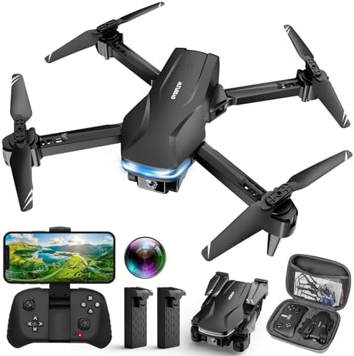 1080P Foldable Drone with Narrate Recall an eye on, Carrying Case – For Inexperienced persons and Childhood