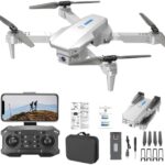 Mini Foldable Drones With Twin Camera For Adults 1080P, Foldable Drone with Carrying Case, FPV Drone With Altitude Keep, 360° Flip, Toys Items for Kids and Adults(Gray)