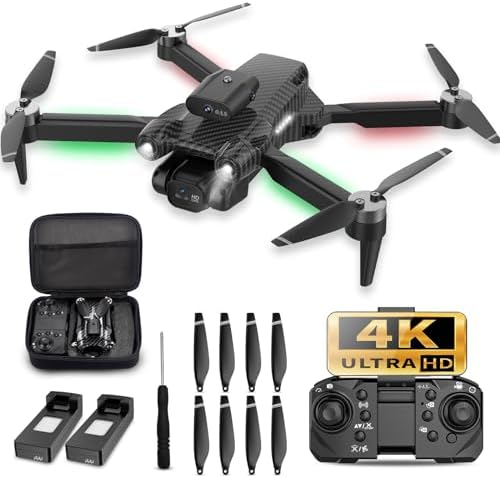 Drones with Camera,Carrying Case,One Key Clutch Off/Land,Brushless Motor,Headless Mode,Impediment Avoidance,for Childhood,Adults and Newcomers