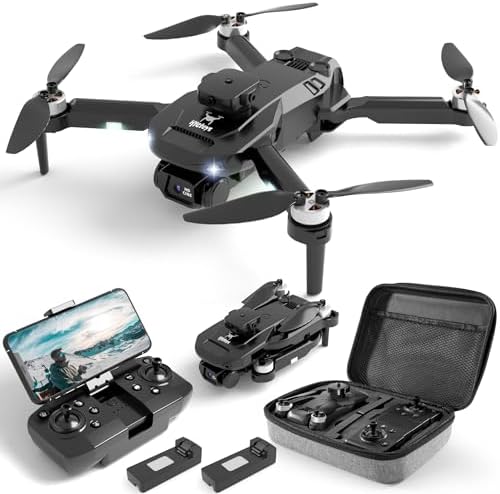 HYG Toys Drone with Camera for Adults and Childhood, 1080P HD Foldable FPV Distant Defend watch over Quadcopter, 3D Flips, 2 Batteries, Altitude Withhold, Toys Items for Childhood and Adults with Carrying Case