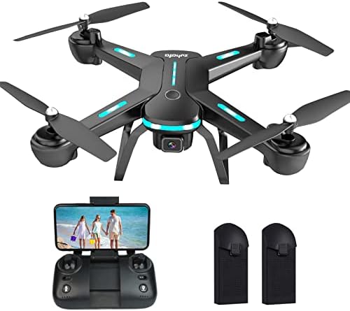 Drone with 1080P HD Digicam for Teenagers and Adults ,Zuhafa JY03,WiFi FPV Transmission RC Quadcopter for Newbie,Gesture/APP Protect an eye fixed on, Altitude Protect, Headless Mode, 3D flips, 2 batteries 40 Minutes Flight Time