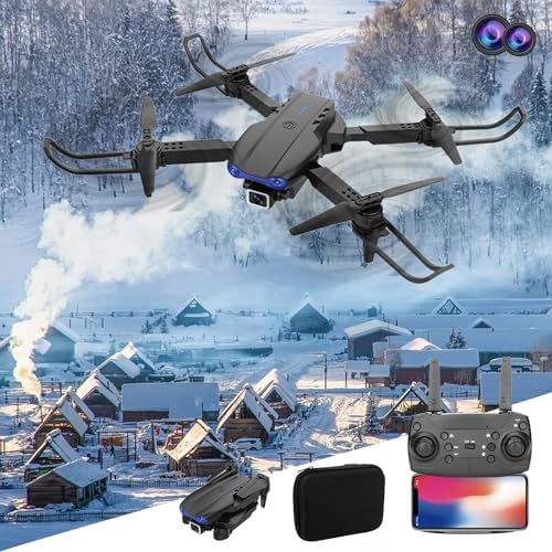 Drone with Digicam for Adults,FPV Foldable Drone,RC Quadcopter – FPV Are dwelling Video,One Key Exhaust Off Land,Circle Cruise,Waypoint Cruise,Altitude Withhold,Toys Gifts for Adults Early life Beginner,with Carrying Case(Sunless)