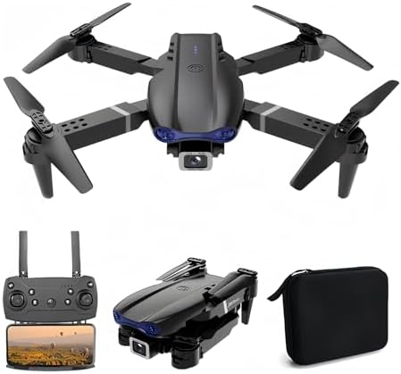 Drone with 1080P Twin HD Camera – 2024 Upgradded RC Quadcopter for Adults and Childhood, WiFi FPV RC Drone for Novices Are living Video HD Huge Attitude RC Plane, 2 Batteries ,Trajectory Flight, Auto Cruise, Carrying Case.