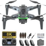 HYTOBP S166 Drone with Camera for Adults 4K, Triple Camera, 360° Obstacle Avoidance, GPS Drone, 90 Mins Flight, 3 Batteries, Brushless Motor, 90° Adjustable Lens, 5GHz Transmission, Auto Return, Practice Me, 4K Drones for Adults and Beginners