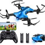 Drone with Camera, DROCON Spacekey 1080P Remote Help watch over Drone for Teenagers Inexperienced persons, FPV Drone App Help watch over, Gravity Help watch over, One-key Return, 2 Batteries, 3 Tempo Modes, Foldable Palms,Blue