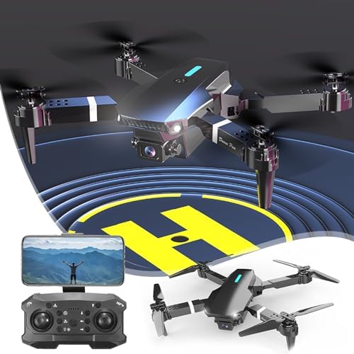 Aerial Photography Drone – Versatile Quadcopter with Headless Mode – Distant Adjust Drone for Adults- Foldable Drone with HD Digicam – Digicam Drone for Adults – Gift