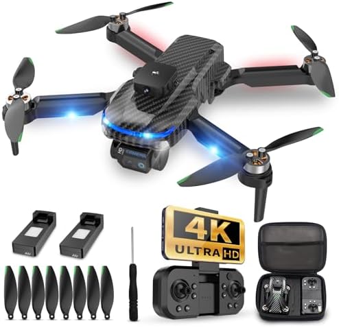 Drone with Digital camera,One Key Salvage Off/Land,Brushless Motor,Headless Mode,Impediment Avoidance,Carrying Case,4K Mini Drone, for Boys and Ladies