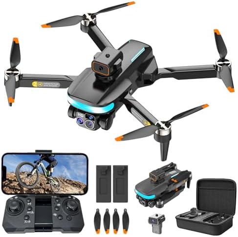 OBEST Mini Drone with Digicam, P14 – WIFI VR RC Drone, HD 4K Foldable, 2 Batteries, 90° Adjustable Lens, One Key Select Off/Land,Clever 360° Obstacle Avoidance, Carrying Case,Auto Return,RC Quadcopter, Altitude Help, Headless Mode,360° Flip,Toys Items for Formative years, Adults, Beginner